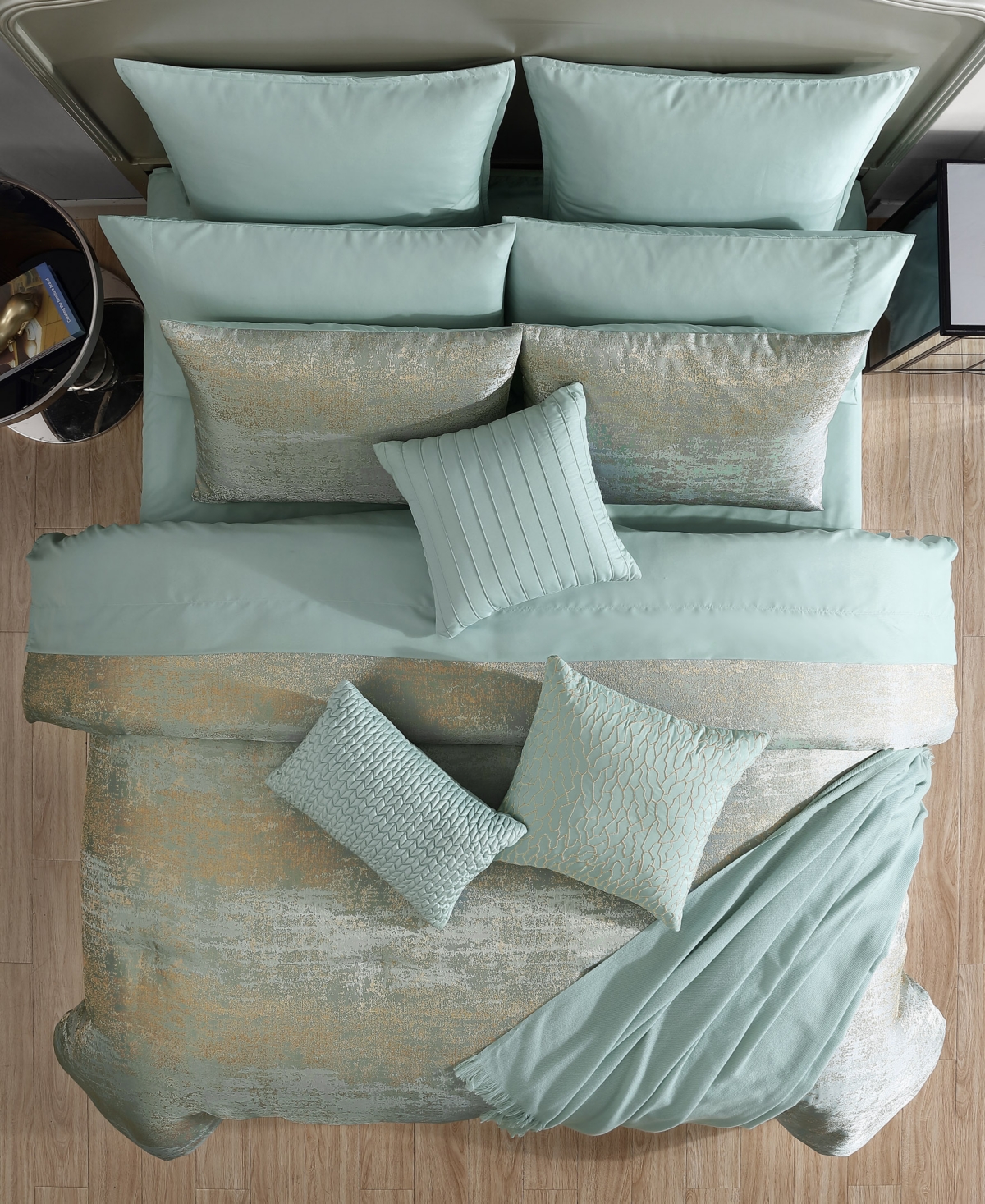 Hallmart Collectibles Vida 14-pc. Comforter Set, Queen In Blue