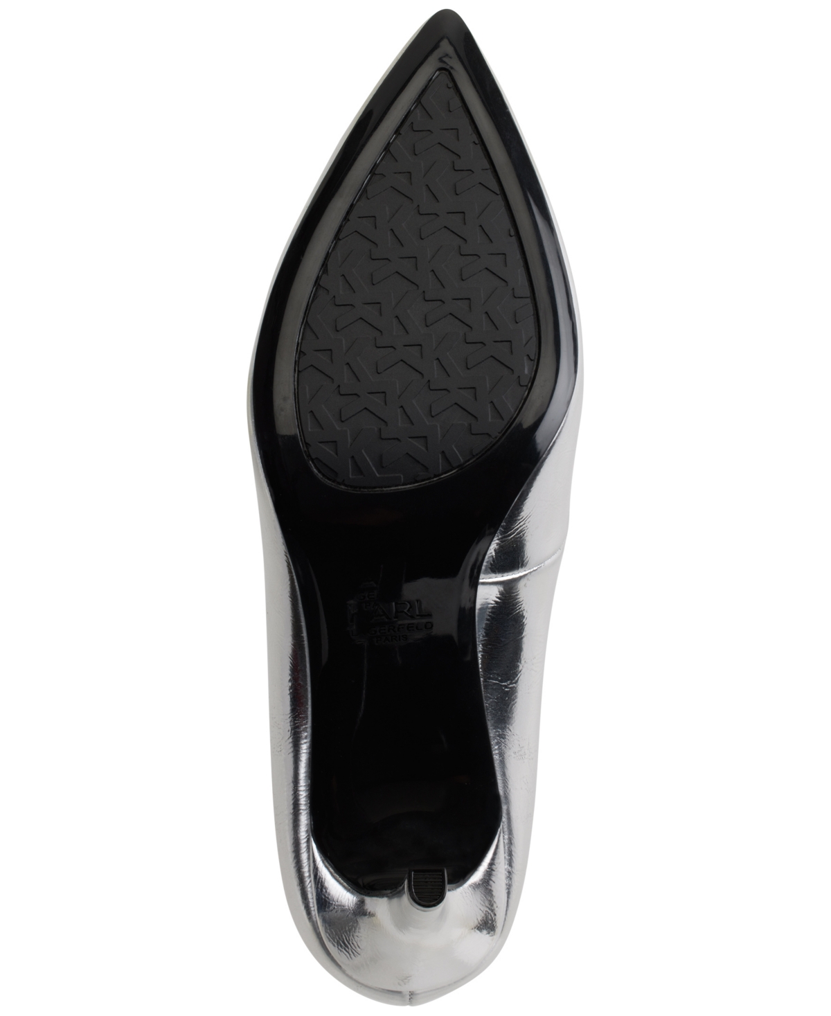 Shop Karl Lagerfeld Royale High Heel Pumps In Silver