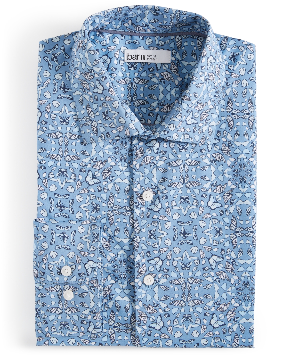 Bar Iii Men's Slim-Fit Butterfly Pattern Dress Shirt, Created for Macy's