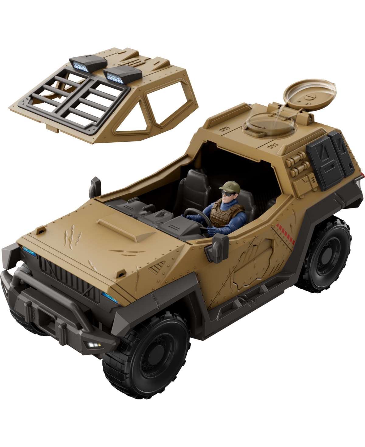 JURASSIC WORLD TRUCK AND DINOSAUR ACTION FIGURE TOY WITH FLIPPING FEATURE 