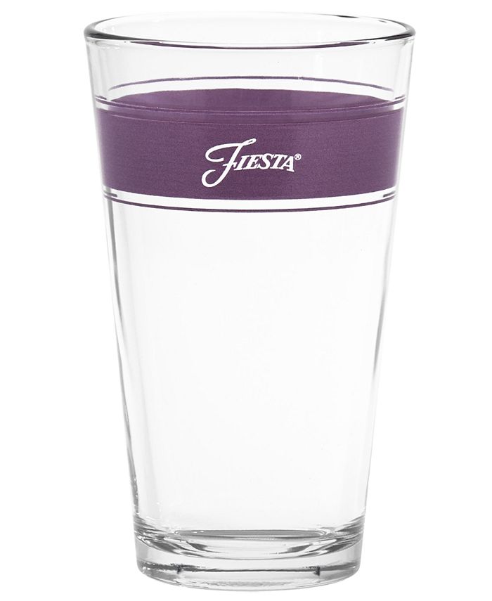 Fiesta Coastal Frame 16 Ounce Tapered Cooler Glass, Set of 4 Macy's