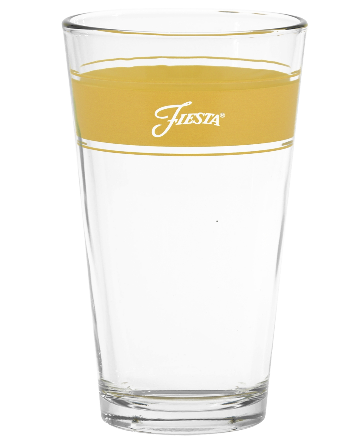 Fiesta Bright Frame Ounce Tapered Cooler Glass, Set of 4 - Scarlet, Daffodil and Lemongrass