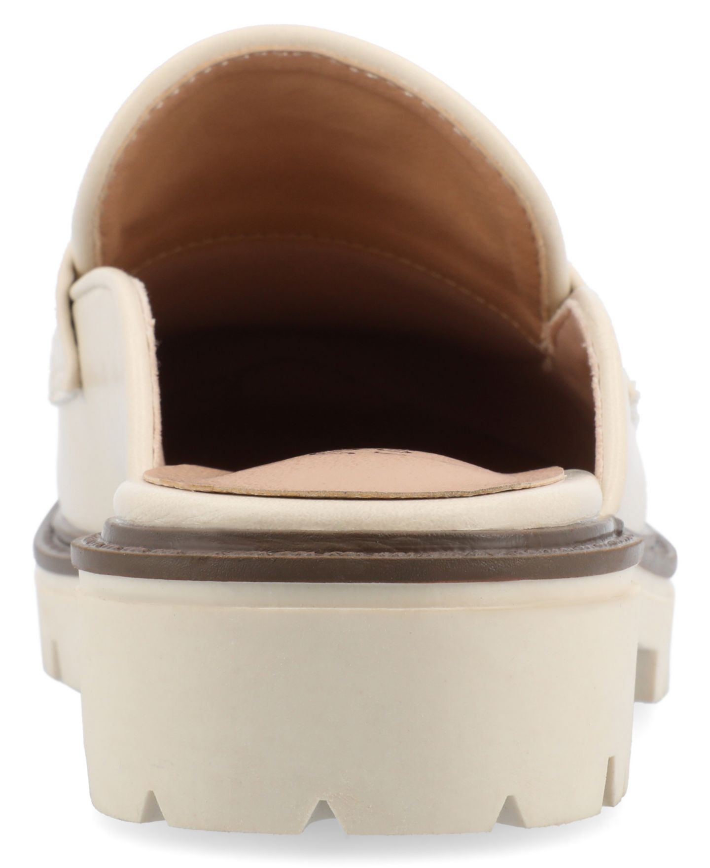 Женские сабо Journee Collection Miycah Lug Sole Slip On Mules, цвет: Бежевый — фото 4