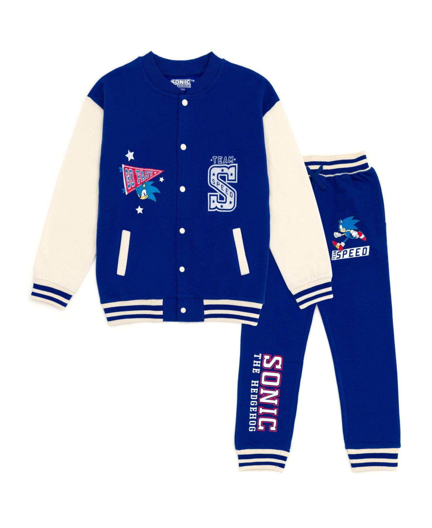 Boys Sonic the Hedgehog Fleece Bomber Jacket and Jogger Pants