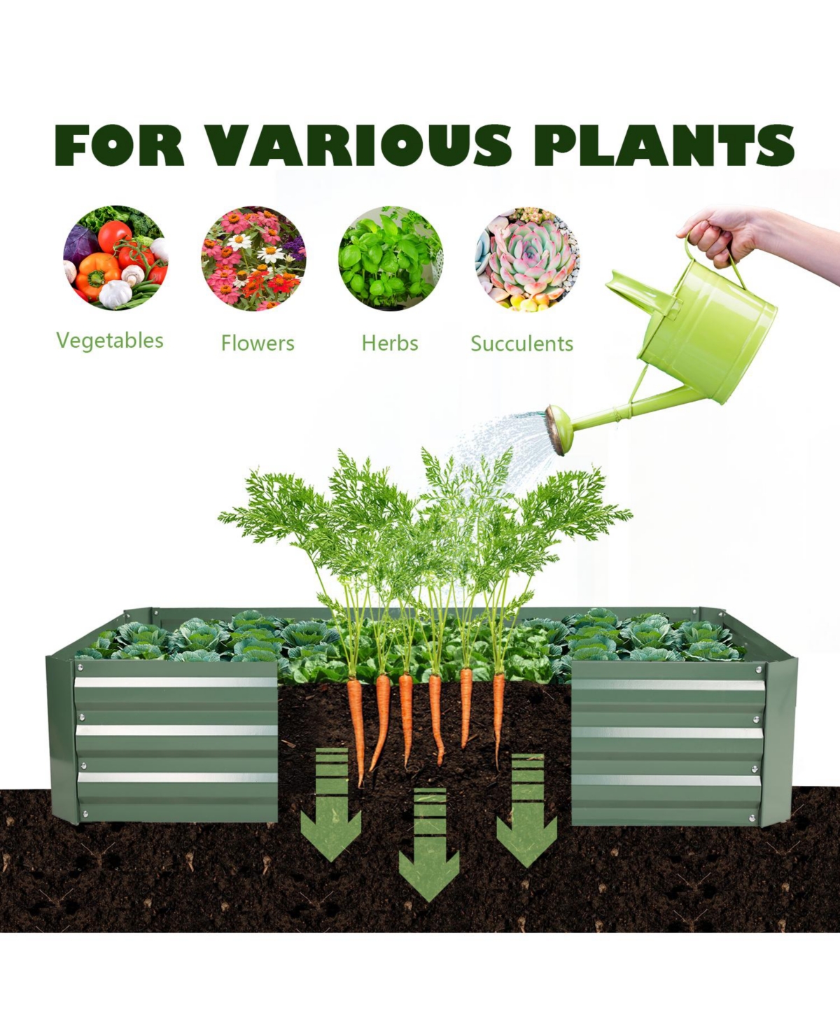 Aoodor 47.2''x47.2''x35.4'' ft Raised Garden Bed Planter Box with Customized Greenhouse Water Resistant Uv Protected.