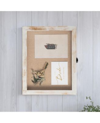 Wood Shadow Box Display Case - Solid Wood With Acrylic Window - Security Latch - For Mementos And Keepsakes