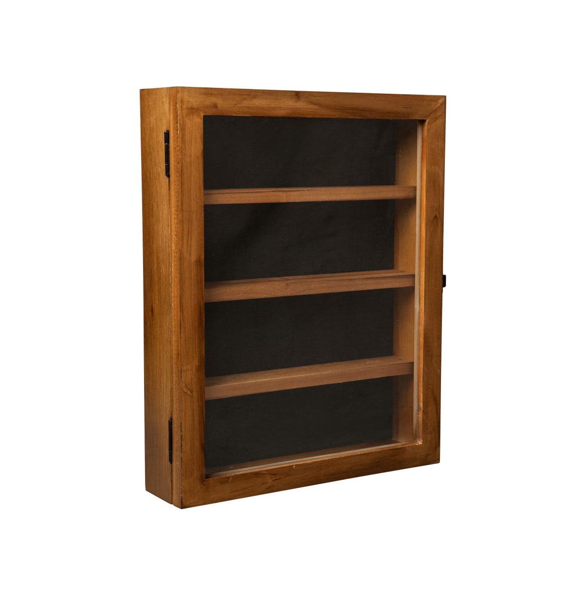 Medals Display Case - Solid Wood With Acrylic Window - Anti-Theft Lock With 2 Keys - For Mementos And Keepsakes