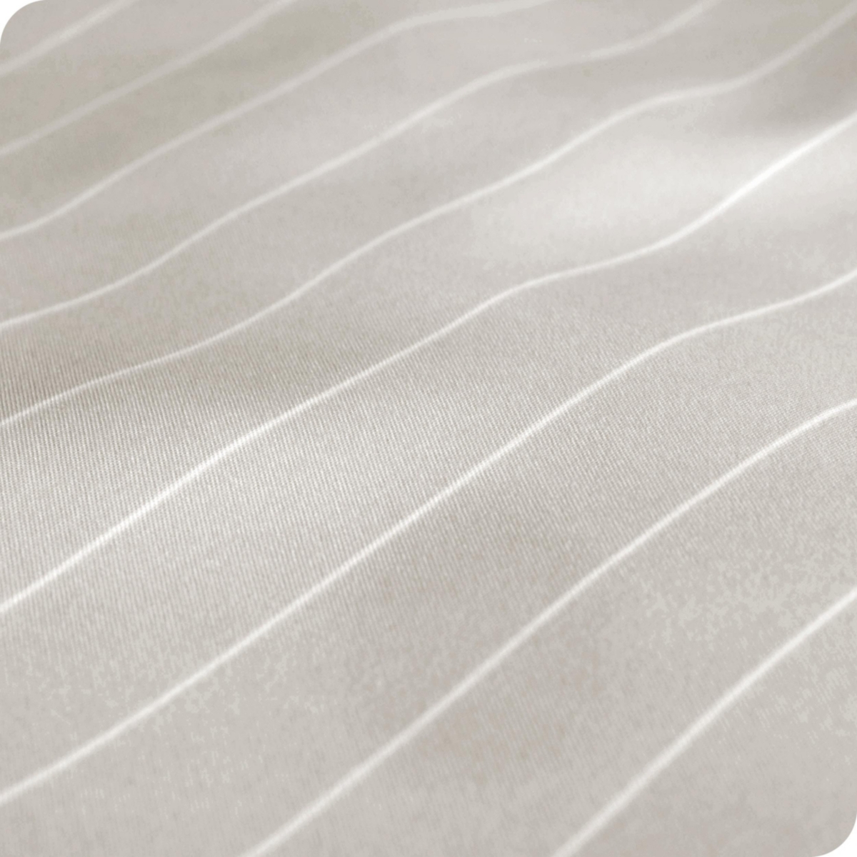 Bare Home Ultra-Soft Double Brushed Print Sheet Set - Pinstripe x2013; stone/white