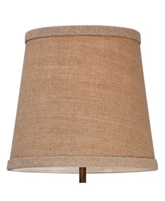 Bird Moderne Rustic Farmhouse Accent Table Lamp 15 1/2" High Sculptural Crackle Bronze Brown Natural Burlap Drum Shade Bedroom Nightstand