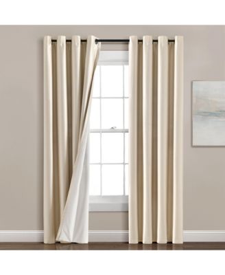 Insulated Grommet 100% Blackout Faux Silk Window Curtain Panel