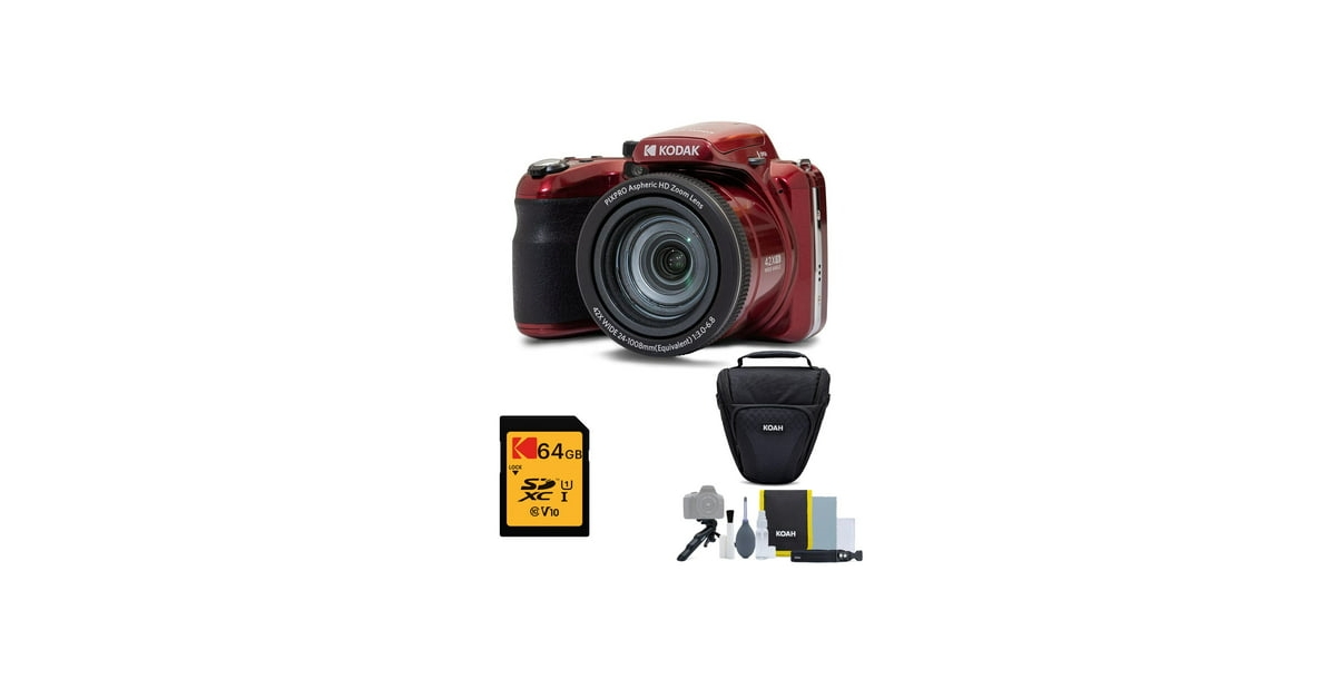 Kodak Pixpro AZ425 Astro Zoom 20MP Camera with 42x Zoom with Accessory kit - Red
