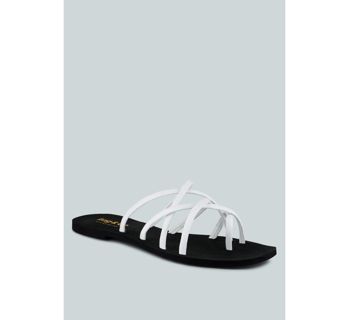 Women's Sweetin Strappy Flat Slip Ons - White