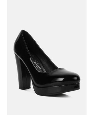 Womens Dixie Patent Faux Leather Pump Sandals