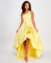 Macys yellow prom dress discount