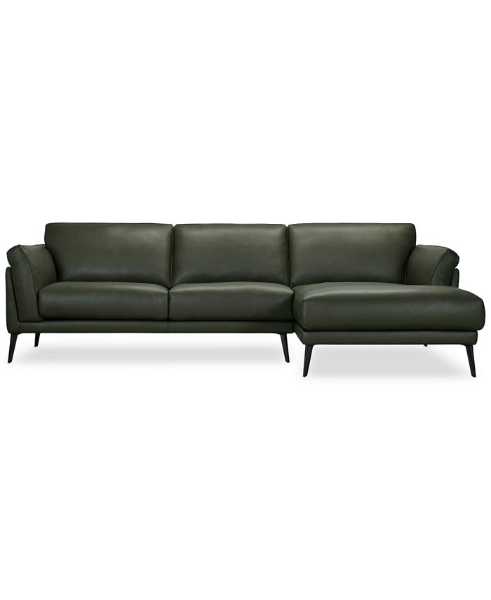 Furniture Keery 117" 2Pc. Leather Sectional with Chaise, Created for