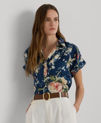 Lauren Ralph Lauren - Women's Linen Short-Sleeve Shirt