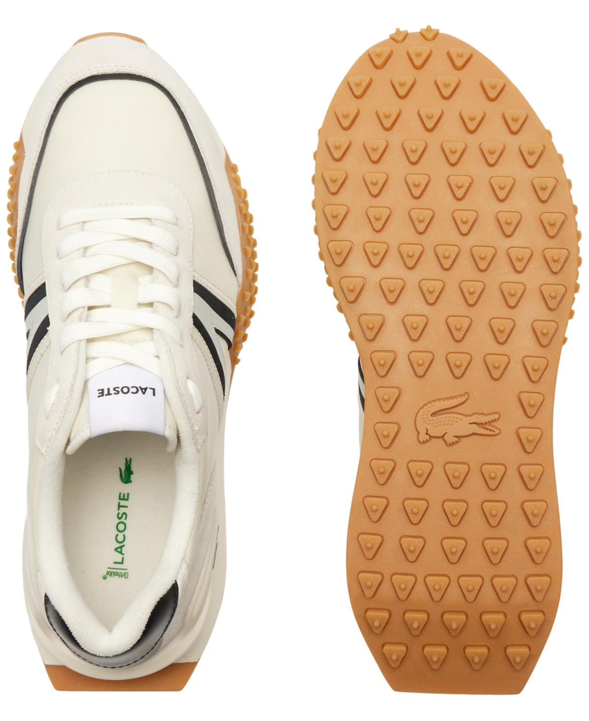 Lacoste Men's L-Spin Deluxe Lace-Up Sneakers - 147 White/black