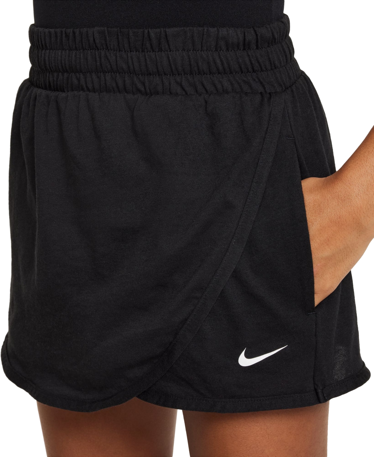 Nike Big Girls Breezy Mid-Rise Skort with Brief Liner -white