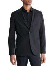 Calvin Klein Blue Plaid Slim Fit Sport Coat - Men's Sport Coats