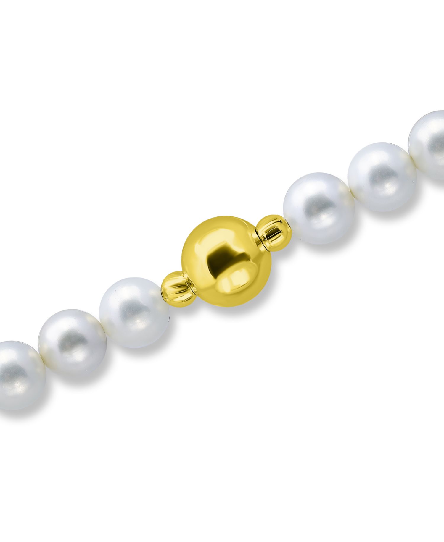 White Shell Pearl Stretch Bracelet