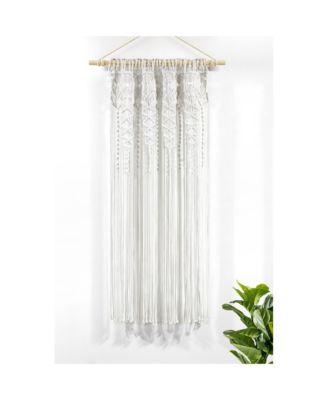 Boho Macrame Textured Cotton Window Curtain/Room Divider/Doorway/Wall Decor