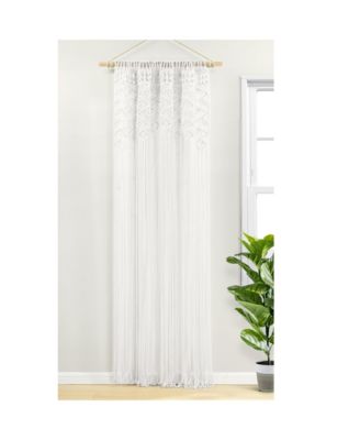 Boho Macrame Leaf Cotton Window Curtain/ Room Divider/Wedding Backdrop/Wall Decor