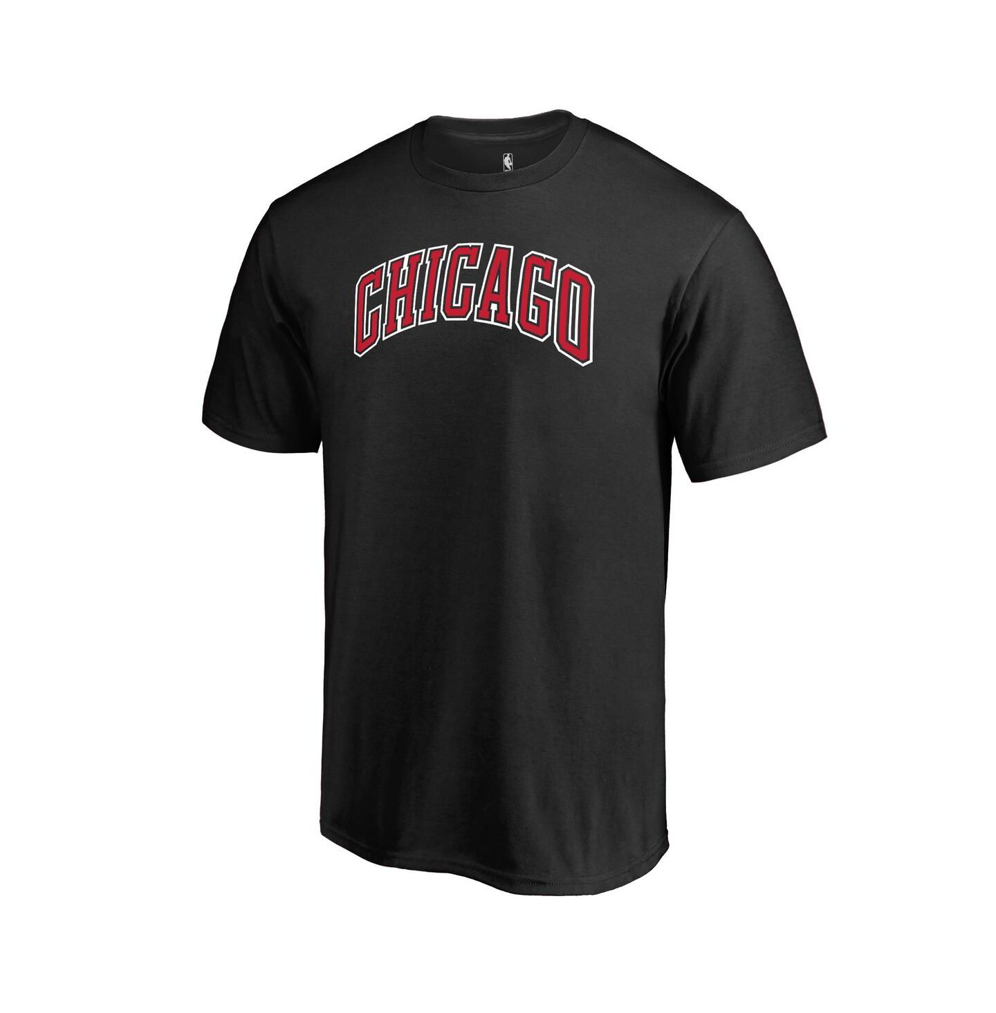 Мужская футболка Fanatics Black Chicago Bulls Alternate Logo — фото 2