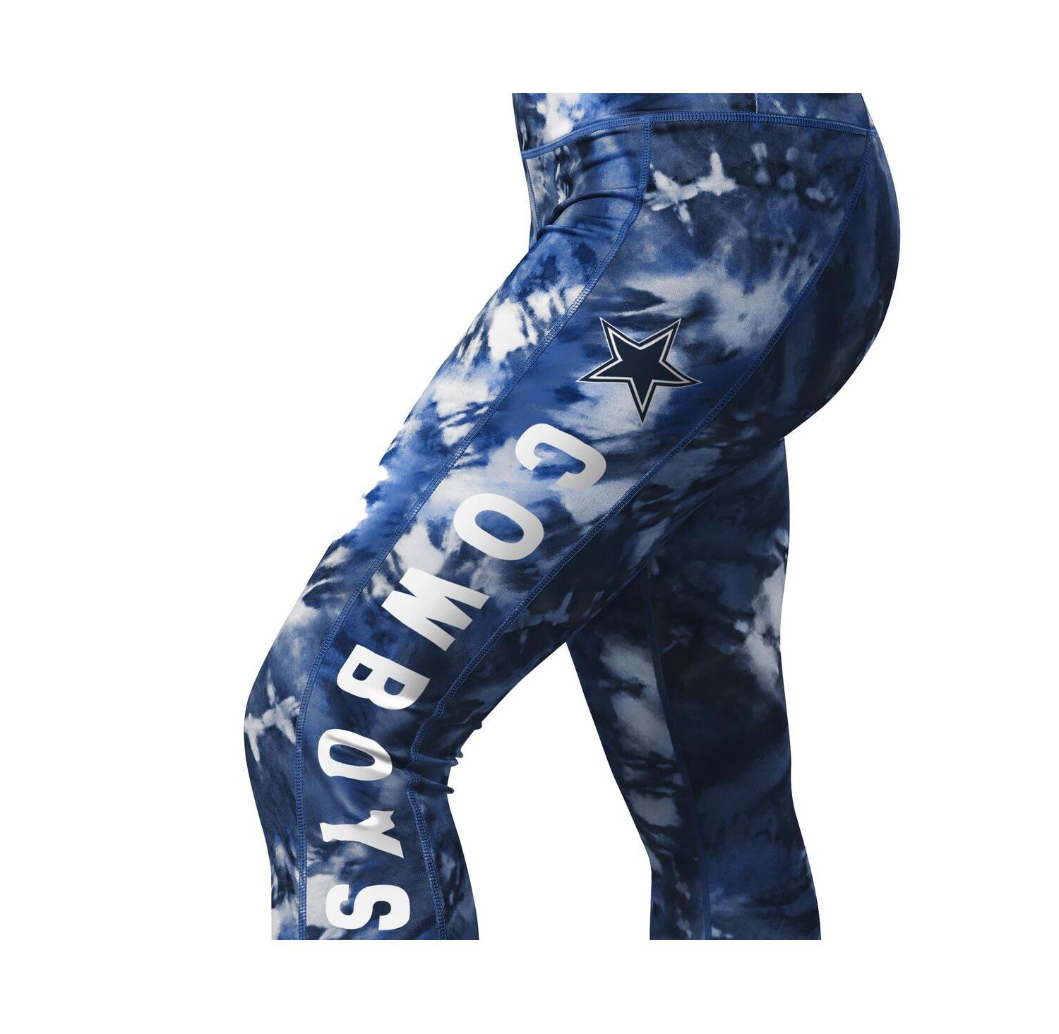 Women's Navy Dallas Cowboys Aubrey Tie-Dye Leggings