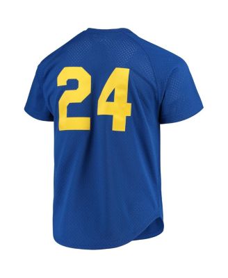 Men's Ken Griffey Jr. Royal Seattle Mariners Cooperstown Mesh Batting Practice Jersey