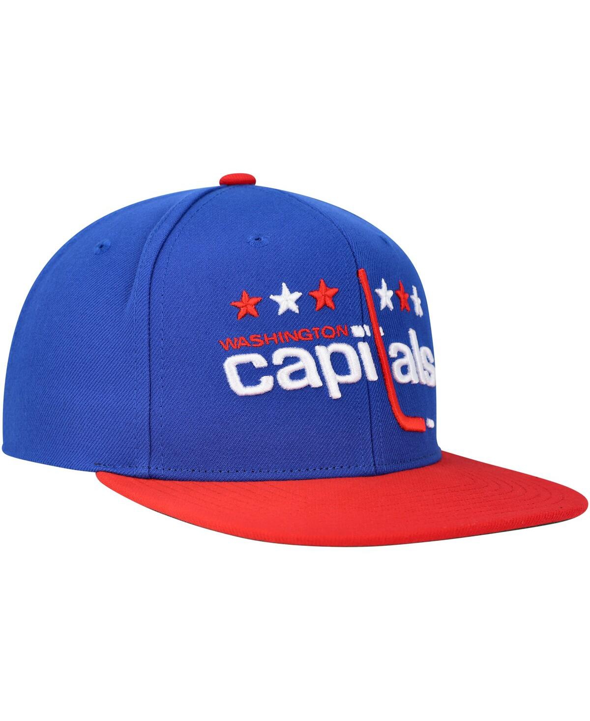 Men's Mitchell & NessWashington Capitals Core Team Ground 2.0 Snapback Hat - Blue