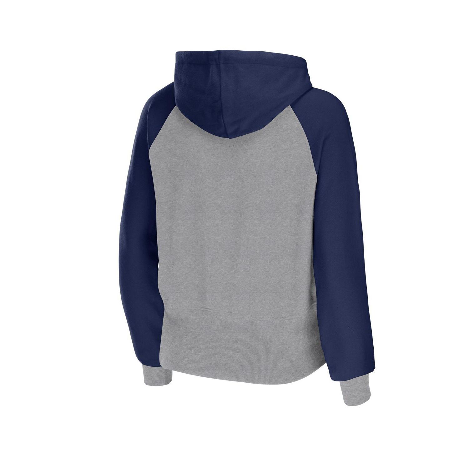 Women's Silver Dallas Cowboys Colorblock Lightweight Full-Zip Hoodie
