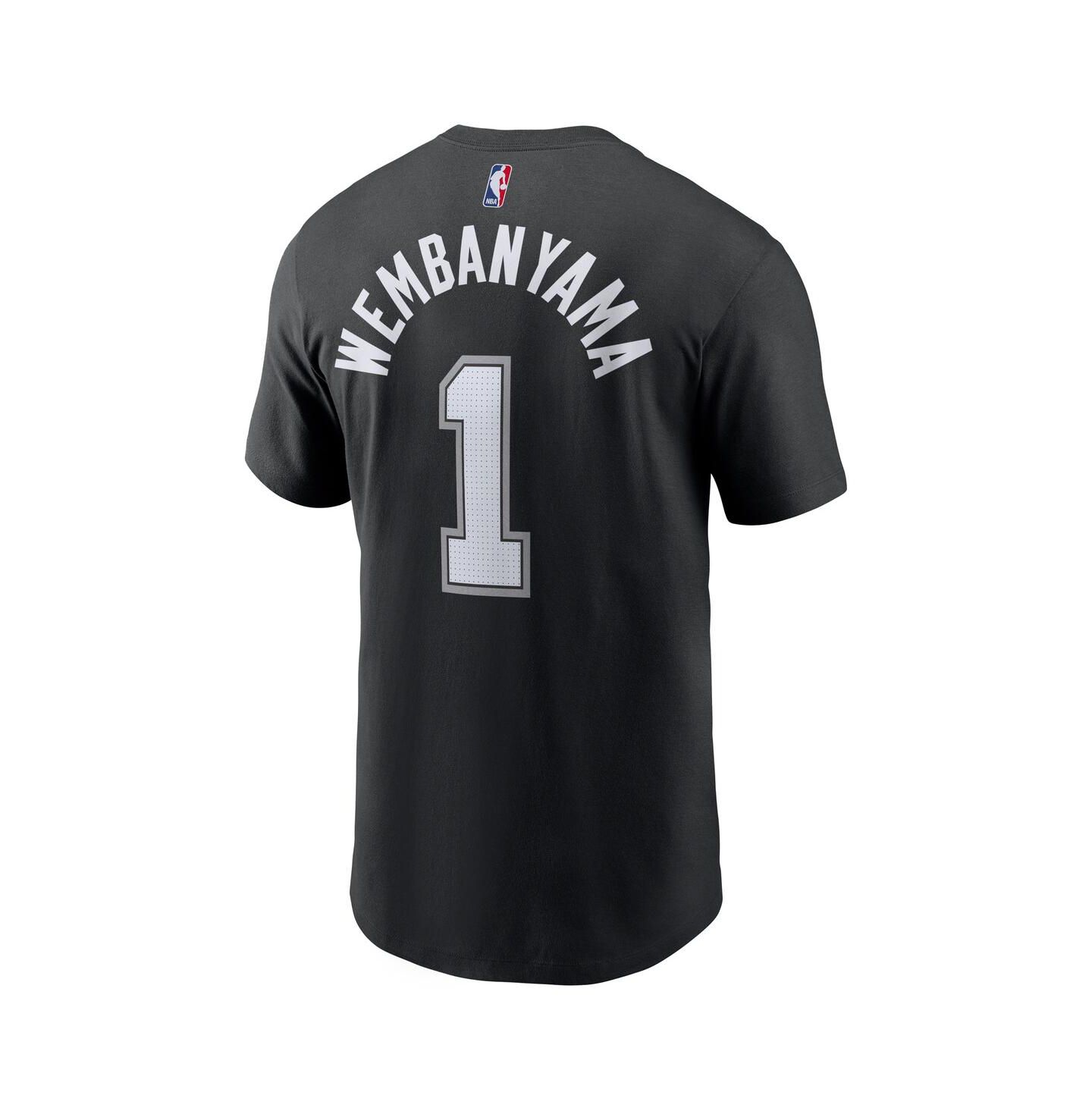 Мужская футболка Nike Victor Wembanyama Black San Antonio Spurs Icon 2022/23 Name and Number — фото 2