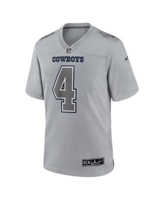 Men's Dak Prescott Gray Dallas Cowboys Atmosphere Fashion Game Jersey