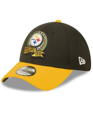 Men's Black, Yellow Pittsburgh Steelers 2022 Salute To Service 39THIRTY Flex Hat