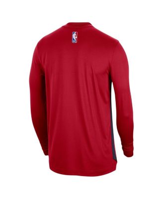 Men's and Women's Red Washington Wizards 2023/24&nbsp;Authentic Pregame Long Sleeve Shooting T-shirt