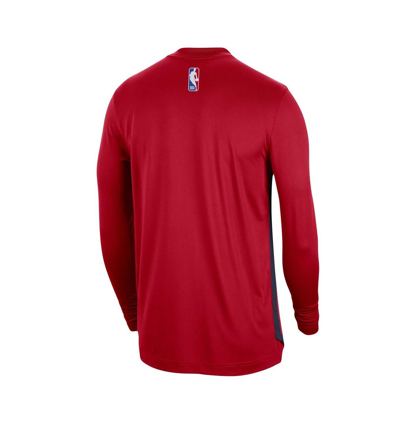 Футболка Nike Red Washington Wizards 2023/24 Authentic Pregame Long Sleeve Shooting — фото 3
