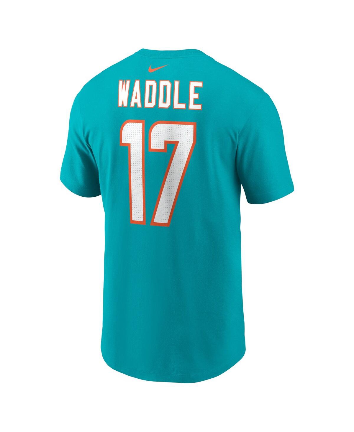 Men's Nike Jaylen WaddleMiami Dolphins Player Name and Number T-shirt - Aqua