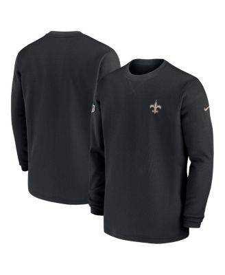 Men s Nike Black New Orleans Saints 2023 Sideline Throwback Heavy Brushed Waffle Long Sleeve T shirt Macy s