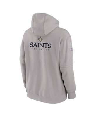 Men's Gray New Orleans Saints Sideline Club Fleece Pullover Hoodie