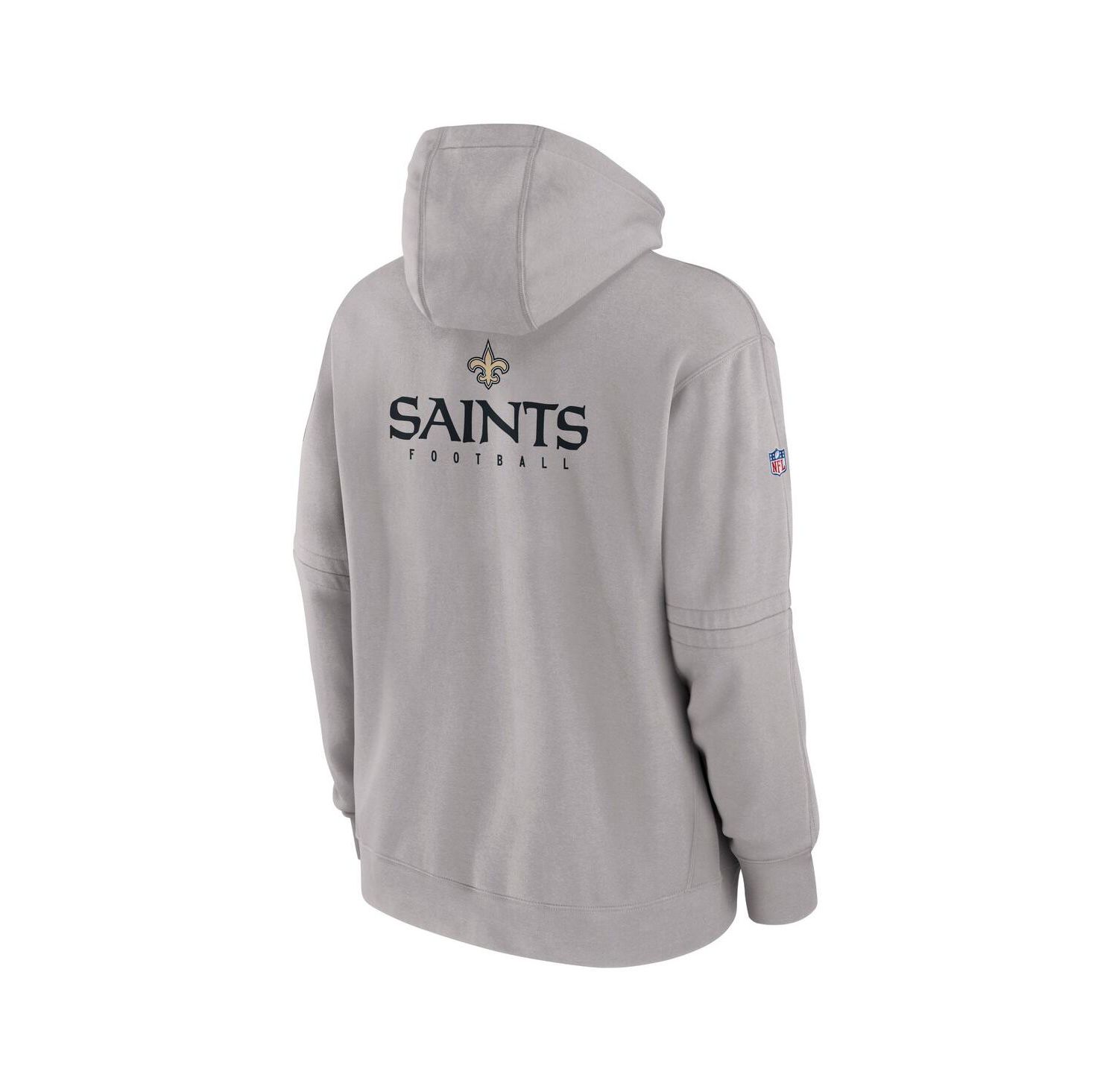 Men's Gray New Orleans Saints Sideline Club Fleece Pullover Hoodie