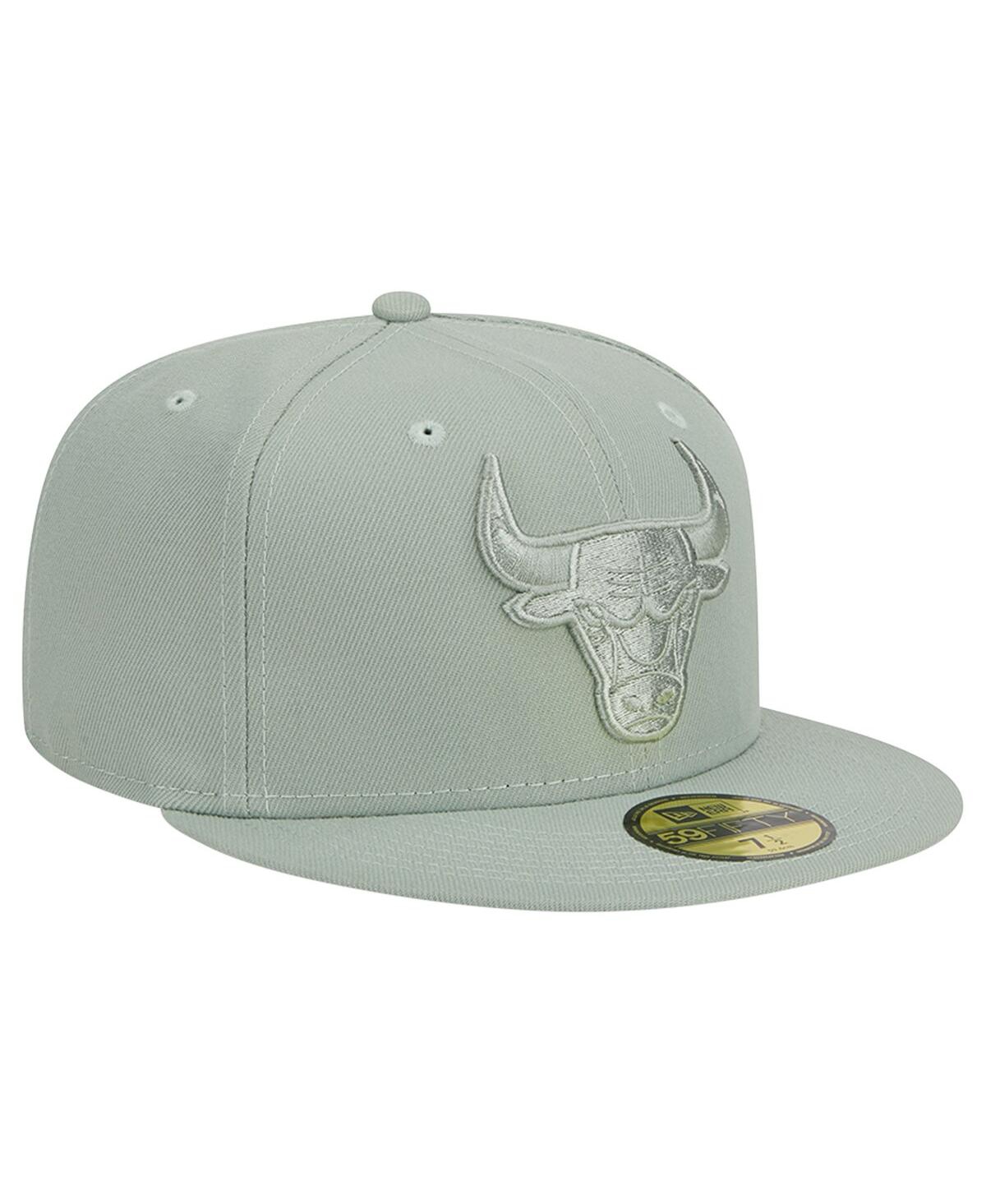 Men's New EraChicago Bulls Sage Color Pack 59FIFTY Fitted Hat - Light Green