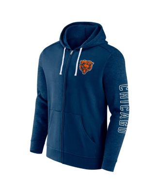 Men's Navy Chicago Bears Offensive Lineup Hoodie Full-Zip Hoodie