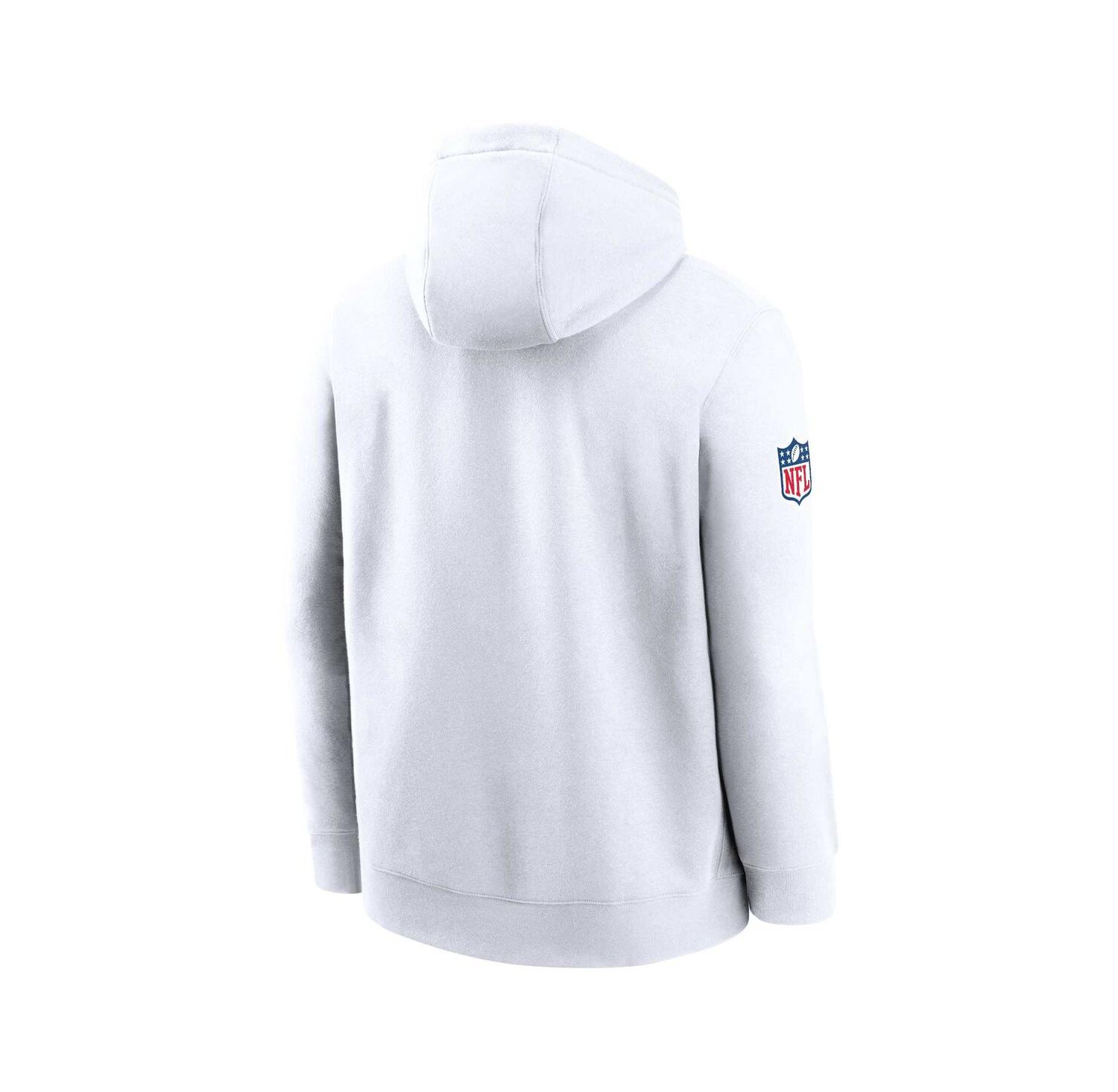 Men's White Cleveland Browns 2023 Sideline Club Alternate Tri-Blend Pullover Hoodie