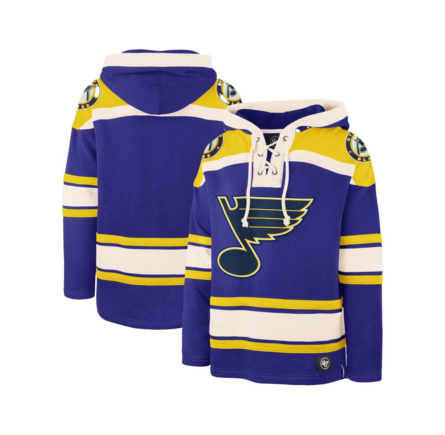Men's Blue St. Louis Blues Superior Lacer Pullover Hoodie