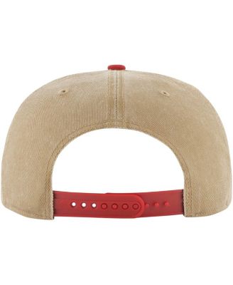 Men's Khaki, Red Distressed Chicago Bulls Chilmark Captain Snapback Hat