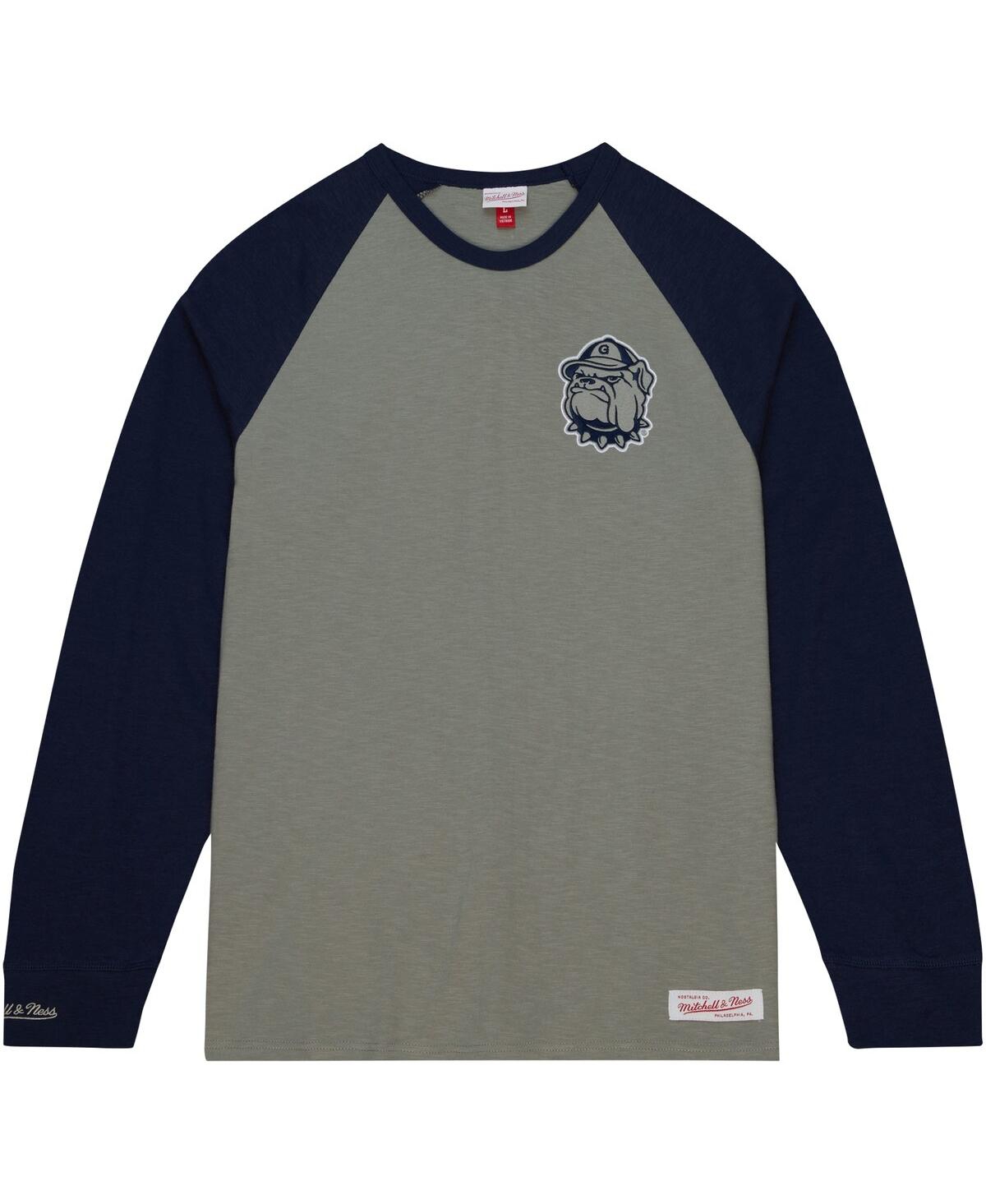 Men's Mitchell & NessGeorgetown Hoyas Legendary Slub Raglan Long Sleeve T-shirt - Gray