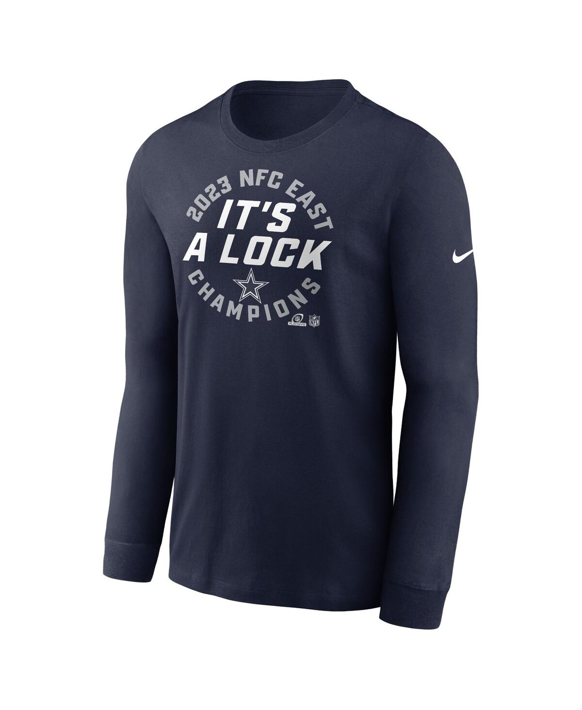 Men's NikeDallas Cowboys 2023 Nfc East Division Champions Locker Room Trophy Collection Long Sleeve T-shirt - Navy