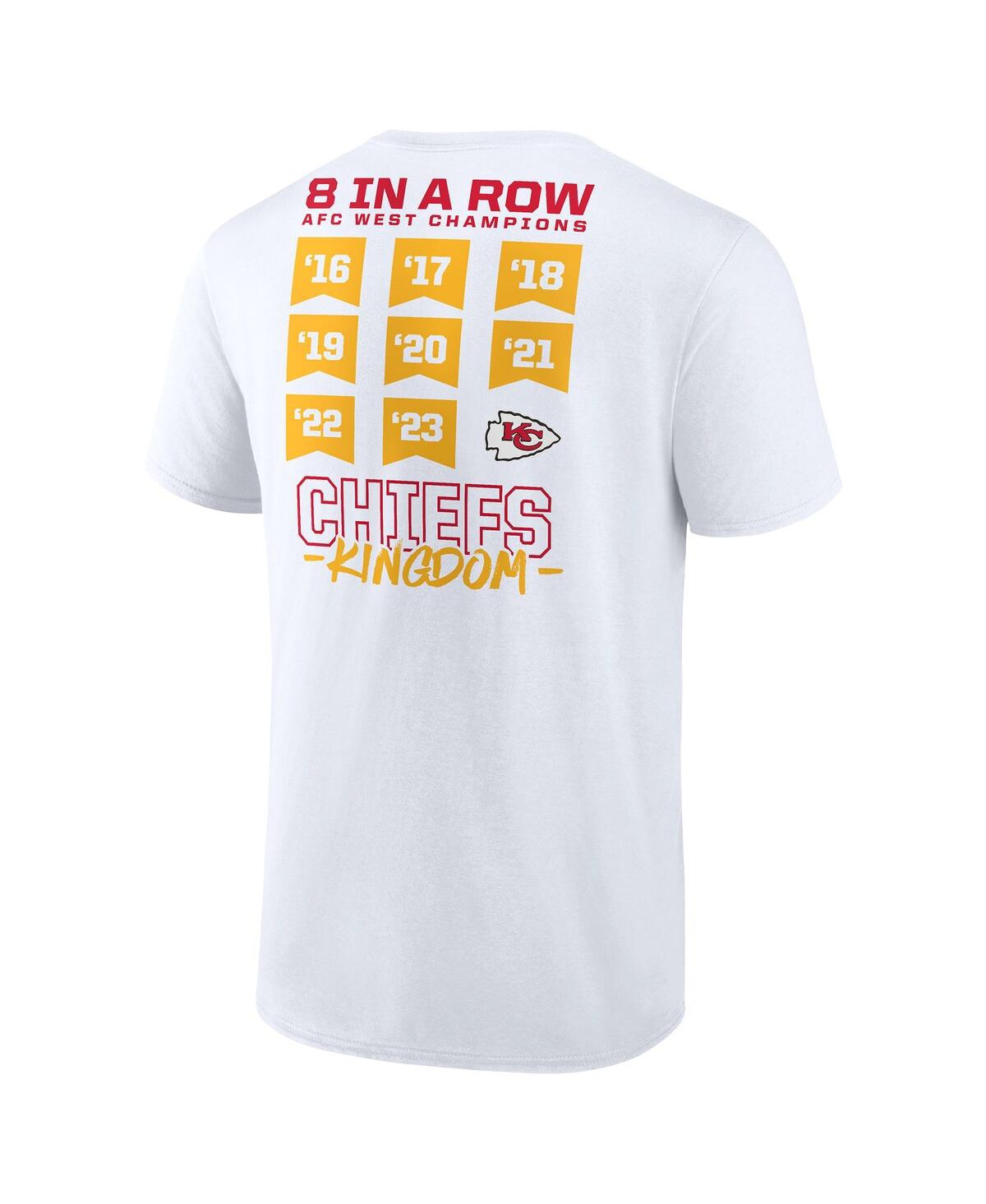 Men's FanaticsKansas City Chiefs Eight-Time Afc West Division Champions T-shirt - White