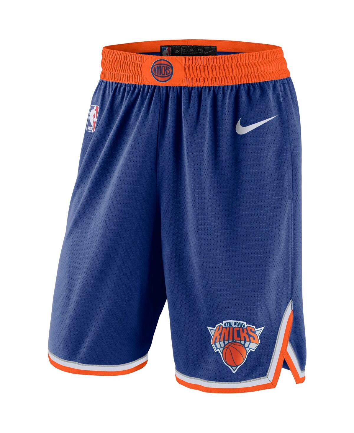 Nike Men's 2019/20 New York Knicks Icon Edition Swingman Shorts In Blue