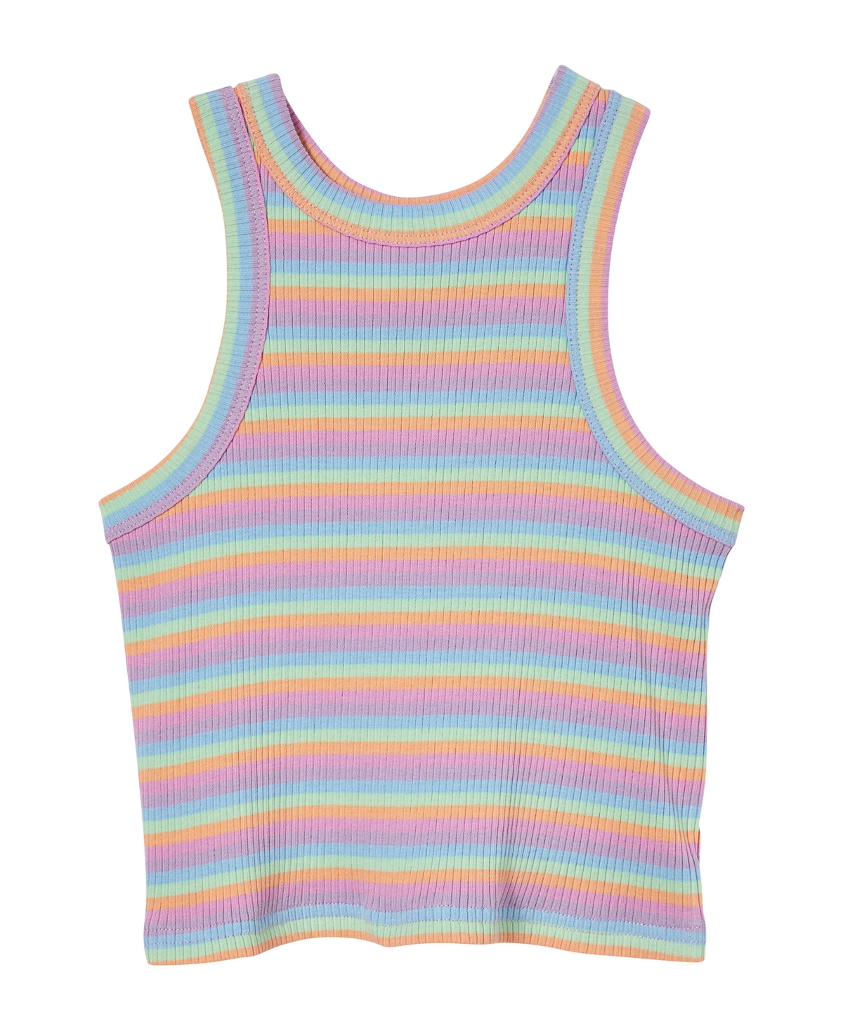 Cotton On Babies' Toddler Girls Eleanor Tank Top In Rainbow Stripe Rib